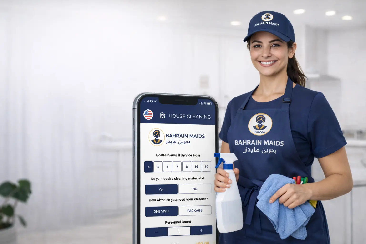 Smart online booking system for home cleaning services with instant scheduling